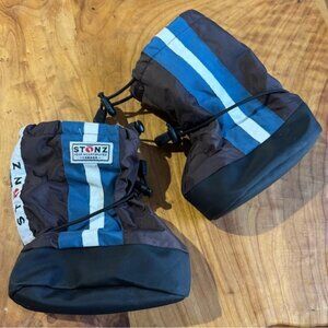 Stoma Wear Incorporated Infant Toddler Winter Boots Brown Blue White Size Large